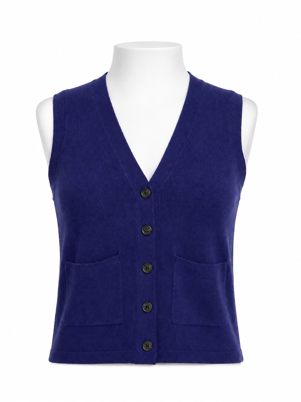 Size M Tahari Women’s 100% Merino Wool Button Front Sweater Vest